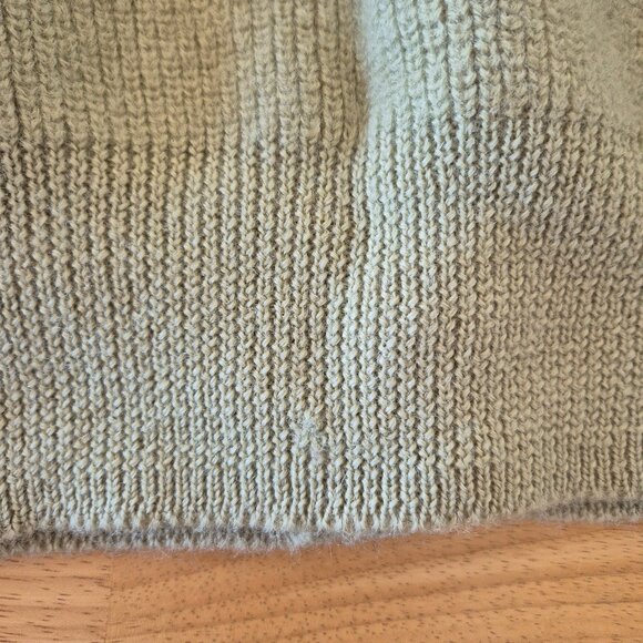 Vintage Lautreamont Made in Japan 100% Wool Cardigan V-Neck Button Pocket Green - Picture 16 of 16